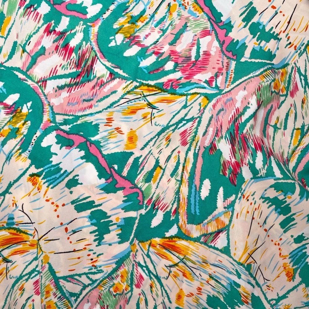JODIFL Teal and Pink Butterfly Patterned Tunic Top - Picture 14 of 14